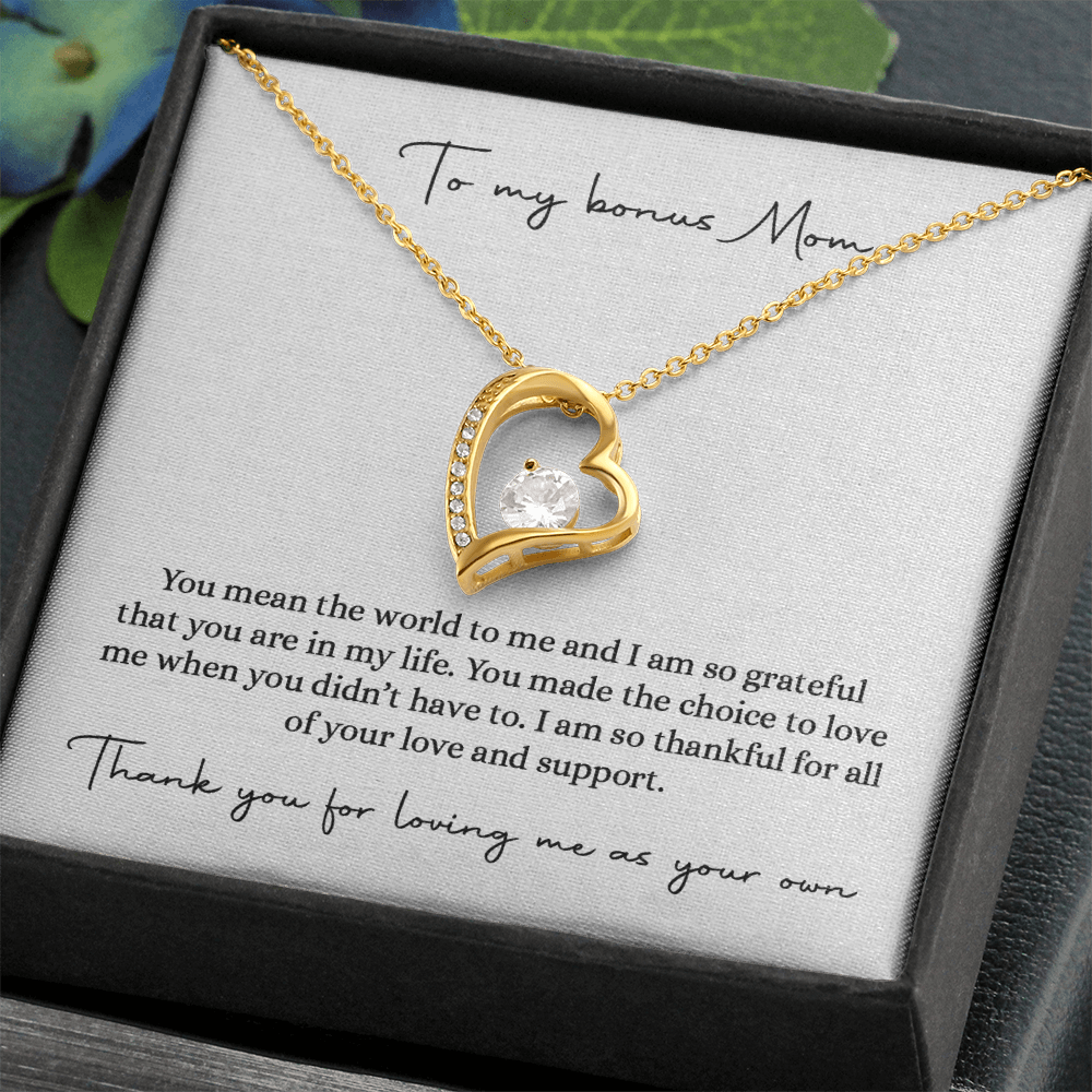Bonus Mom Necklace Gift, Step Mother Gift from Bride, Mother in Law Gift for from bride, MIL Wedding Gift,